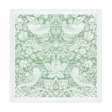 Strawberry Thief fabric napkin 35x35 cm - Green - Ekelund Linneväveri