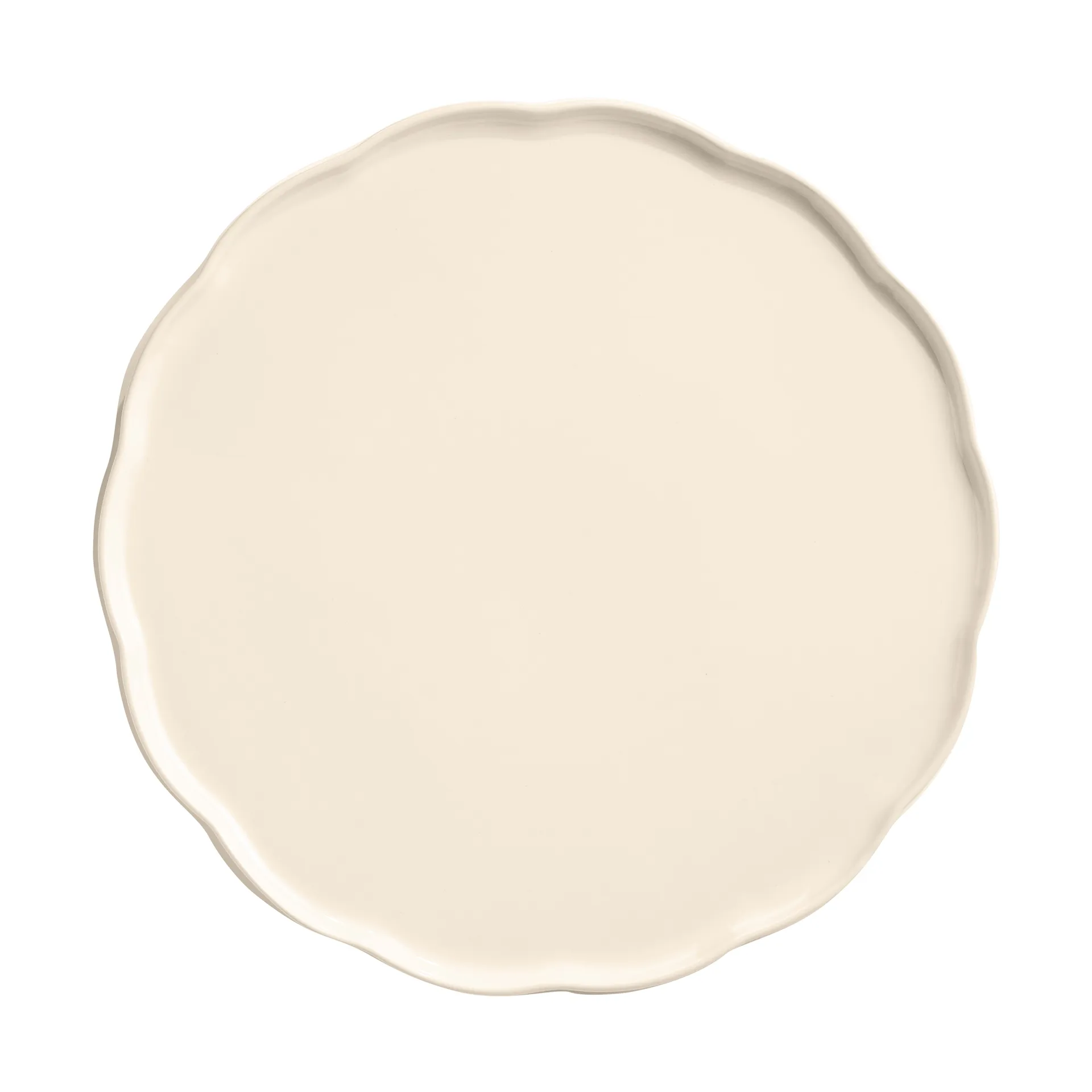 Emile Henry Madeleine serving platter, Cream, round Emile Henry