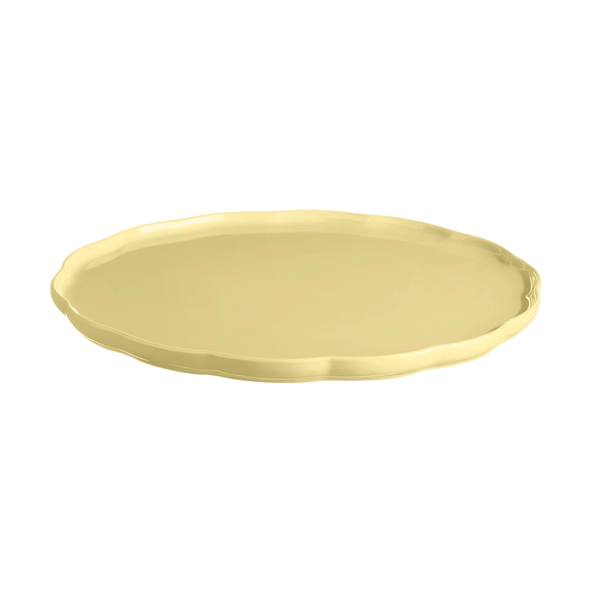 Emile Henry Madeleine serving platter, Vanilla, round Emile Henry