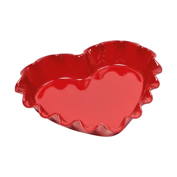 Emile Henry pie dish heart 1.5 L - Red - Emile Henry