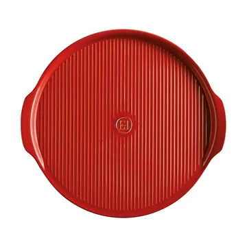 Emile Henry pizza stone ridged Ø40 cm - Red - Emile Henry