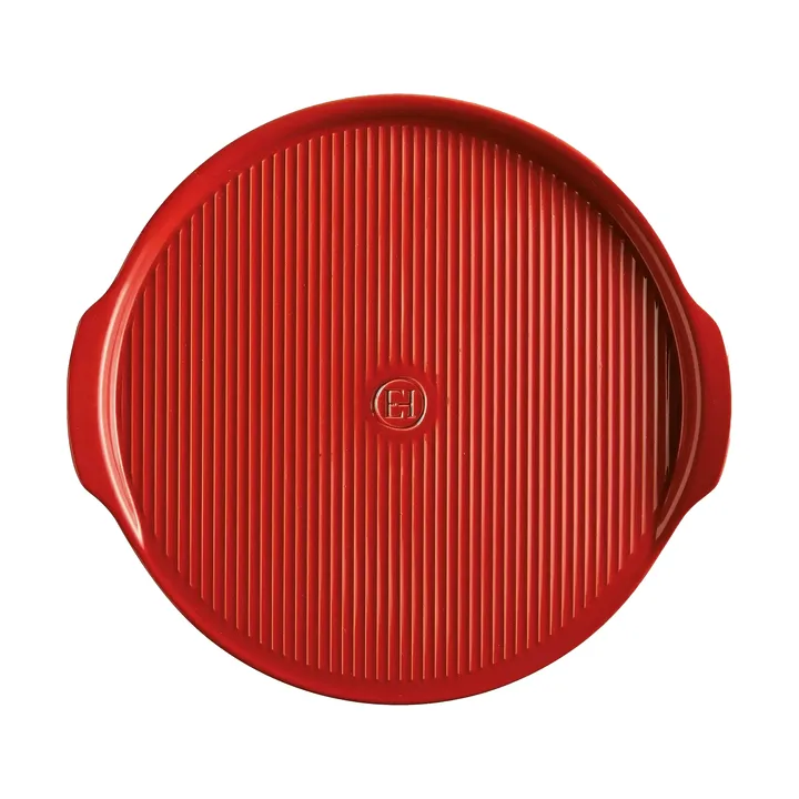 Emile Henry pizza stone ridged Ø40 cm - Red - Emile Henry