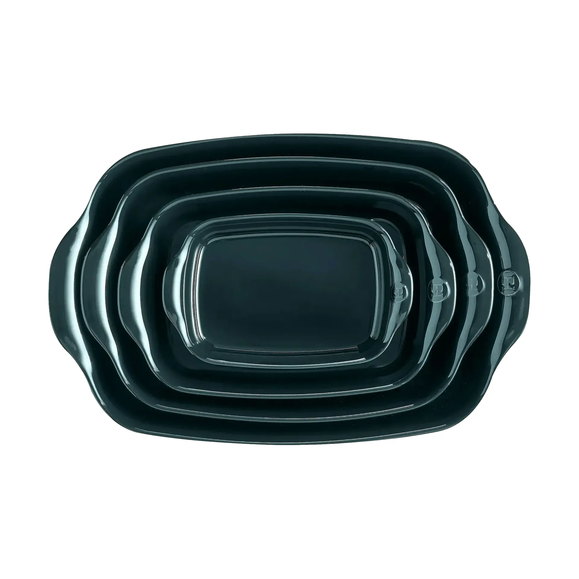Emile Henry rectangular oven dish 0.7 L, Petrol Emile Henry
