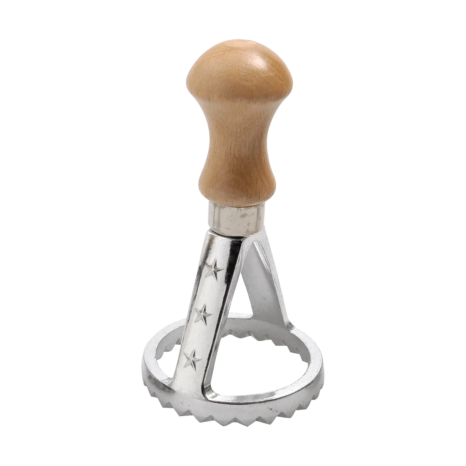 Eppicotispai ravioli stamp, Aluminium, beech, round, Ø5 cm Eppicotispai
