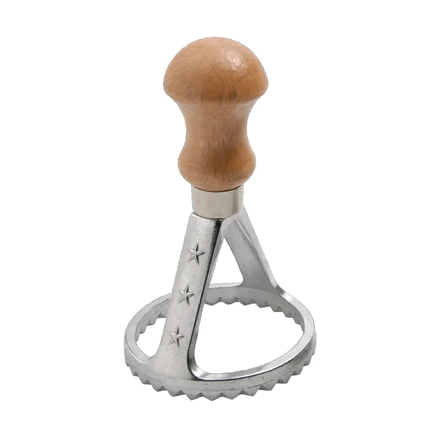 Eppicotispai ravioli stamp, Aluminium, beech, round, Ø6 cm Eppicotispai