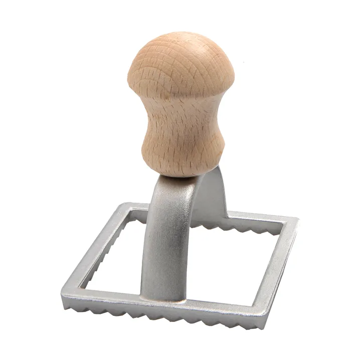 Eppicotispai ravioli stamp - Aluminium, beech, square, 7x7 cm - Eppicotispai