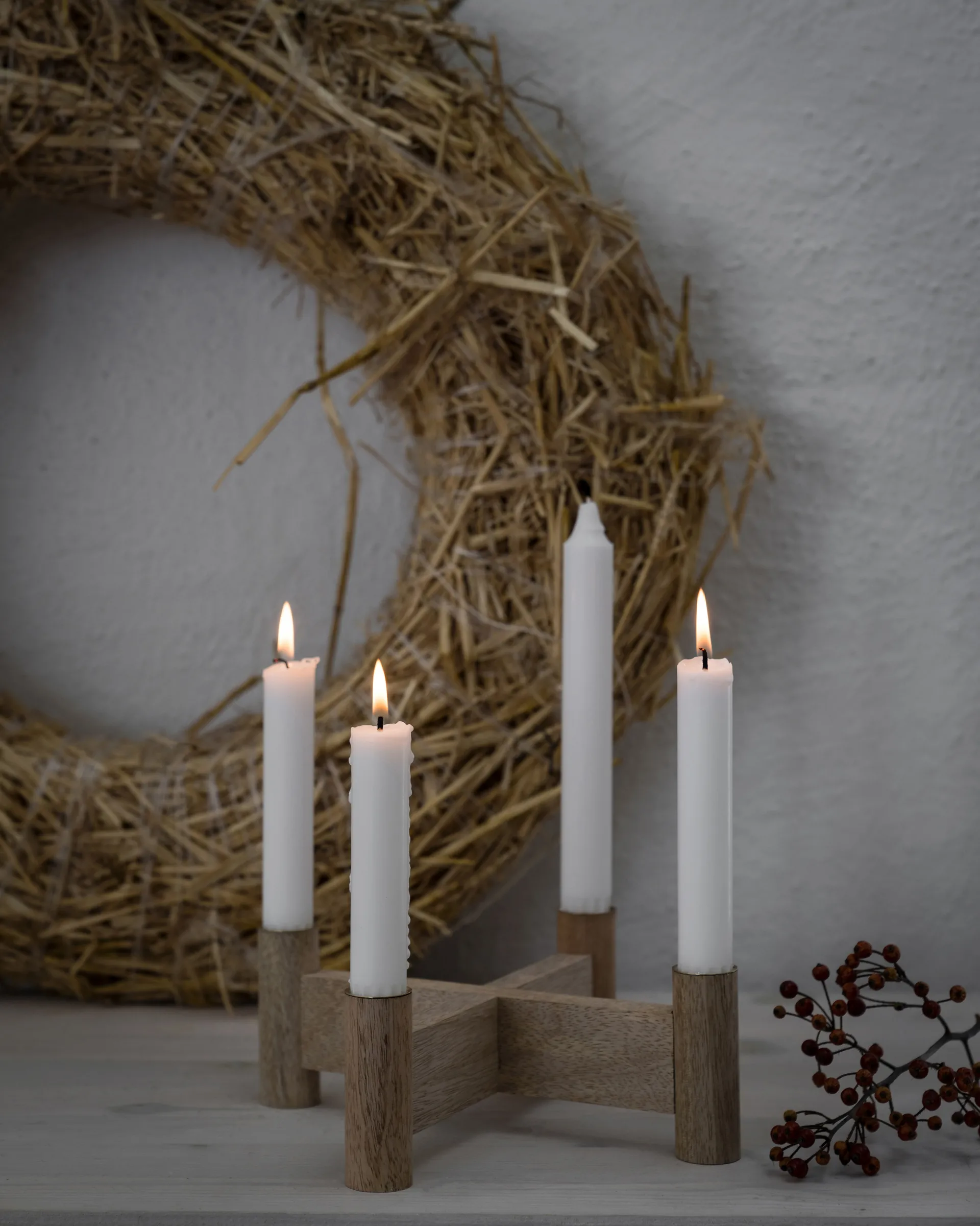 Ernst advent candle holder Ø22x8 cm, Nature ERNST