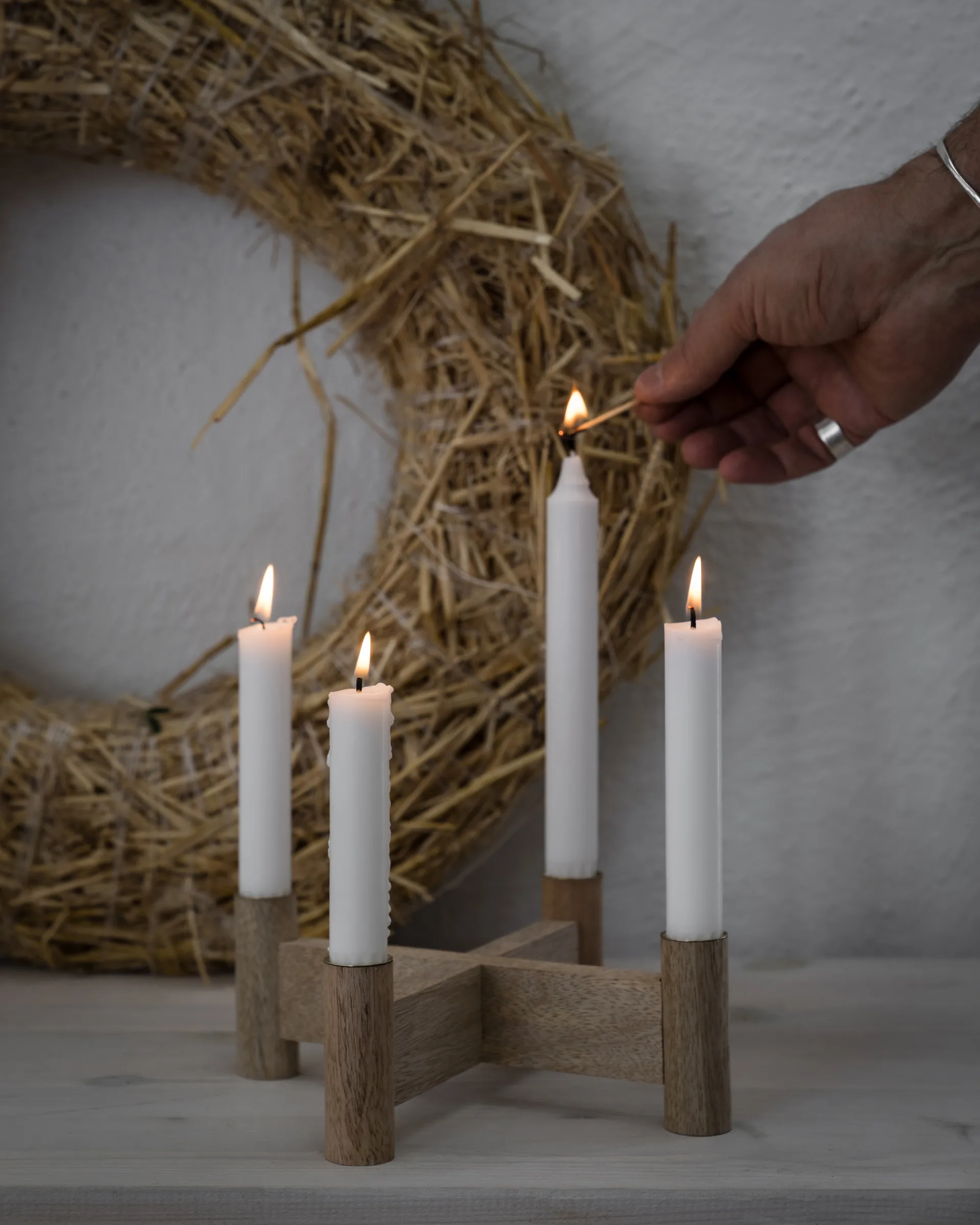 Ernst advent candle holder Ø22x8 cm, Nature ERNST