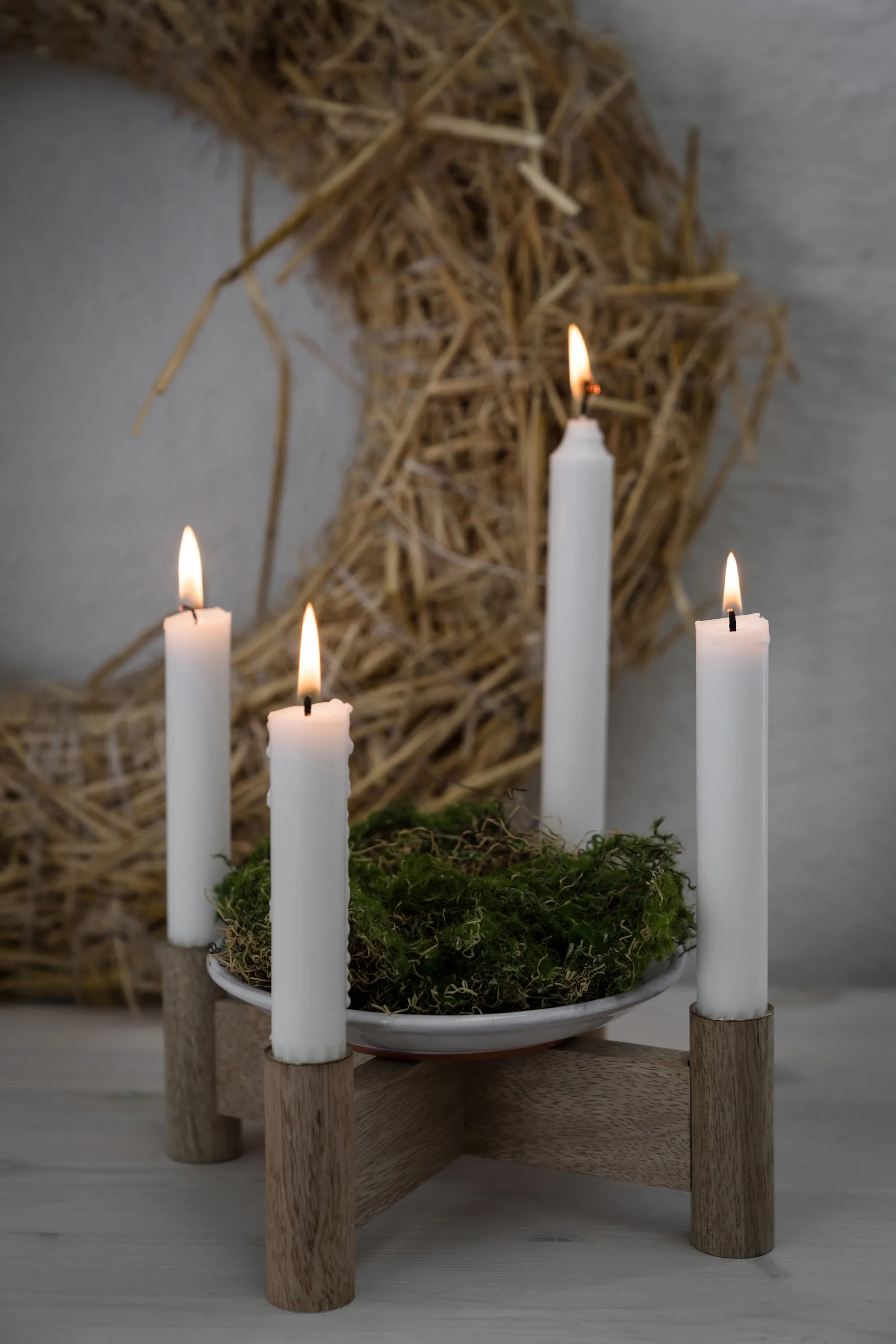 Ernst advent candle holder Ø22x8 cm, Nature ERNST