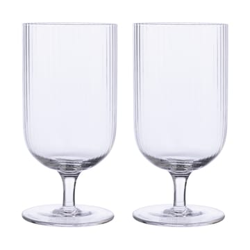 Ernst beer glass ribbed 2-pack - Clear - ERNST