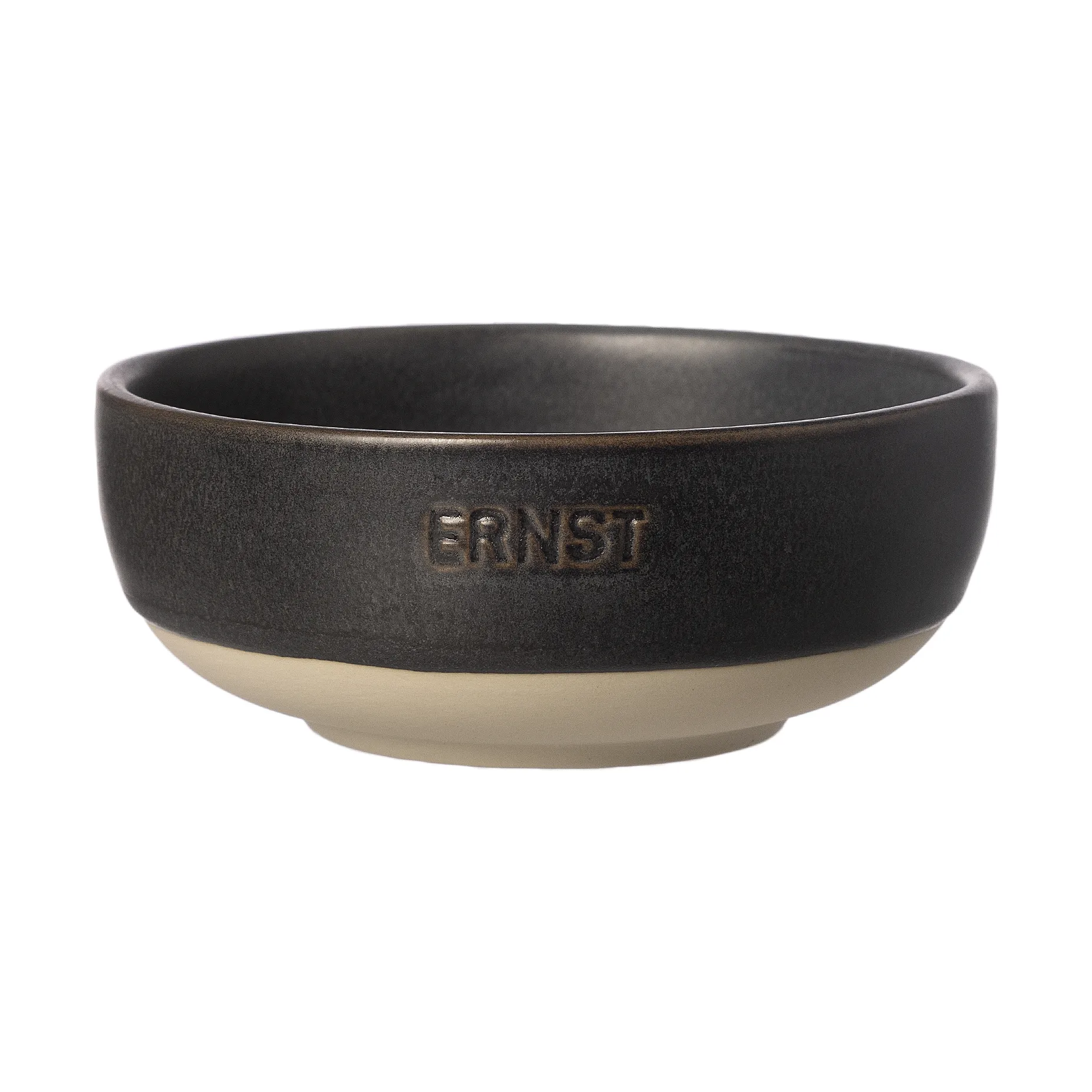 Ernst bowl, Matte black-natural base, Ø11 cm ERNST