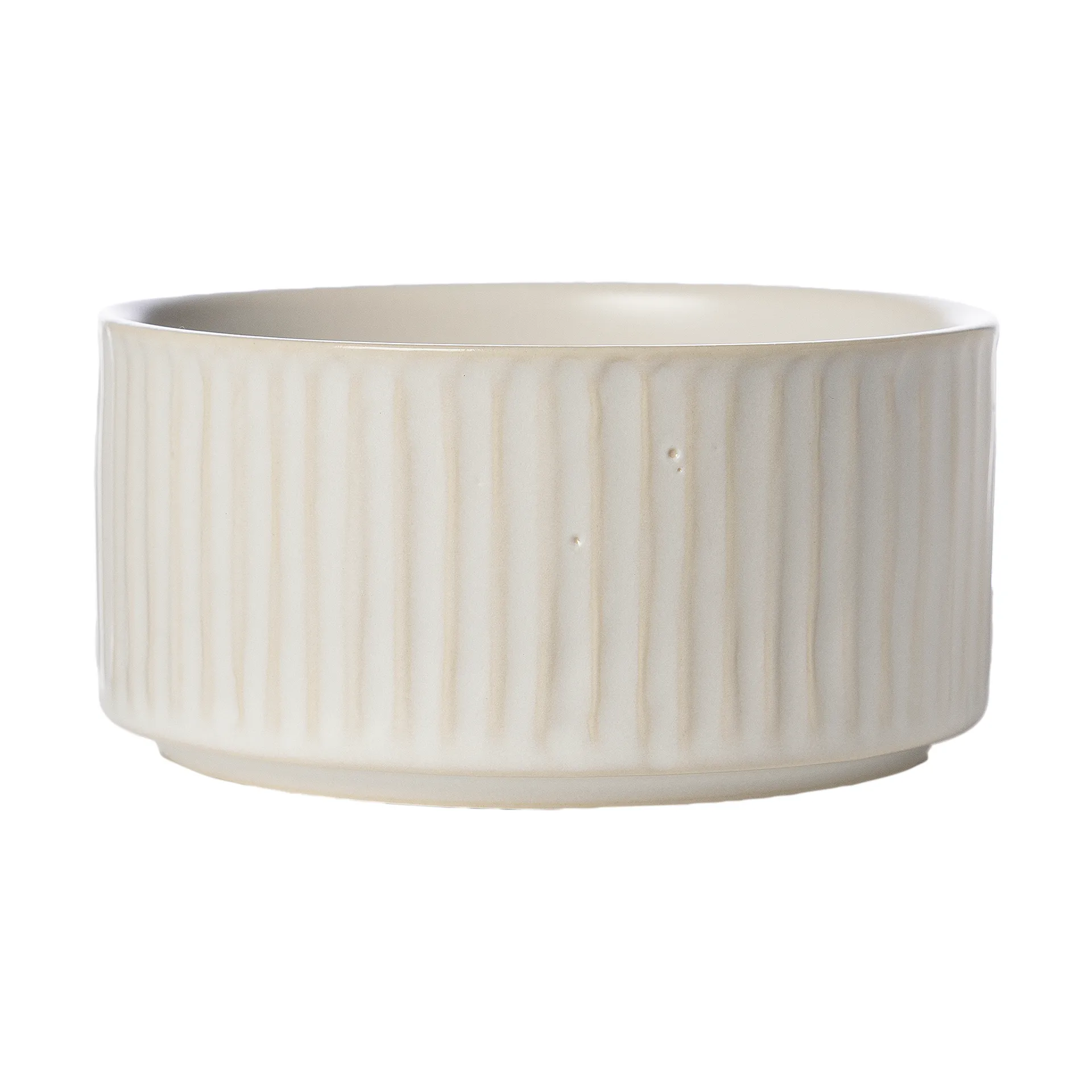 Ernst bowl ribbed Ø12 cm, Off-white ERNST