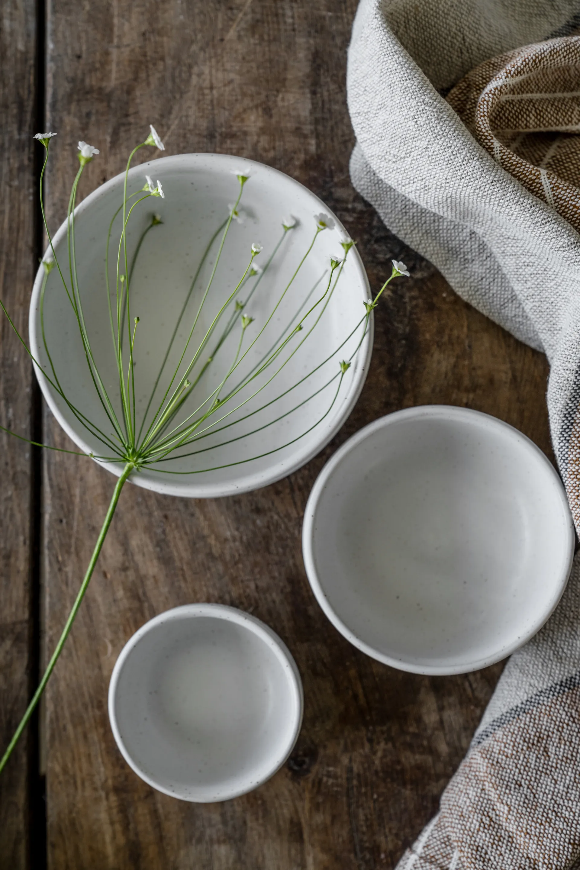 Ernst bowl, White-natural base, Ø8 cm ERNST