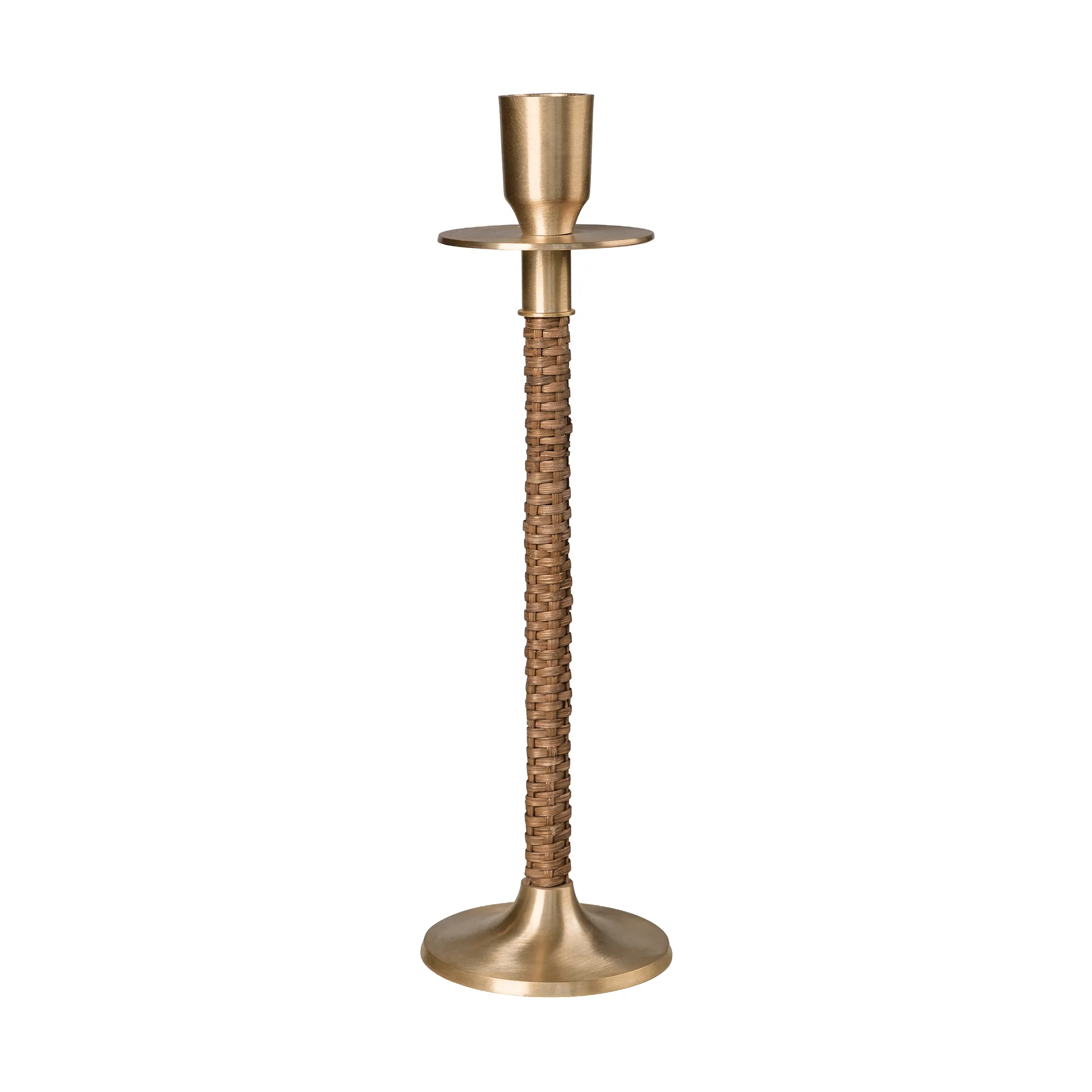 Ernst braided candleholder, Brass, Ø8x25 cm ERNST