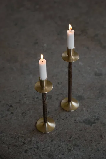 Ernst braided candleholder - Brass, Ø8x25 cm - ERNST