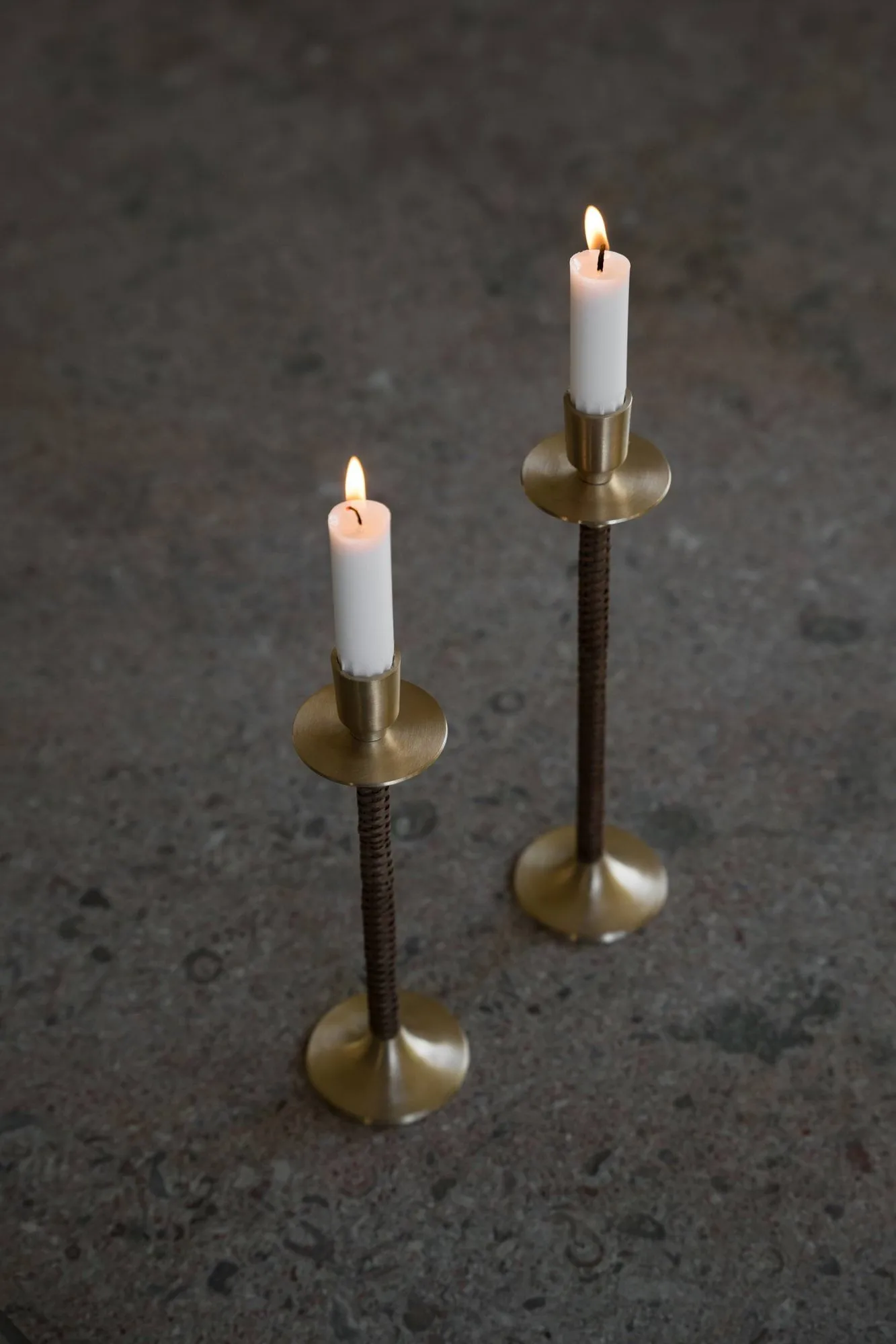 Ernst braided candleholder, Brass, Ø8x30 cm ERNST