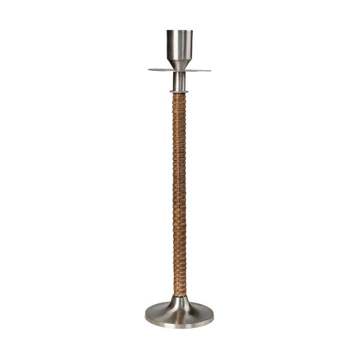 Ernst braided candleholder - Brushed steel, Ø8x30 cm - ERNST
