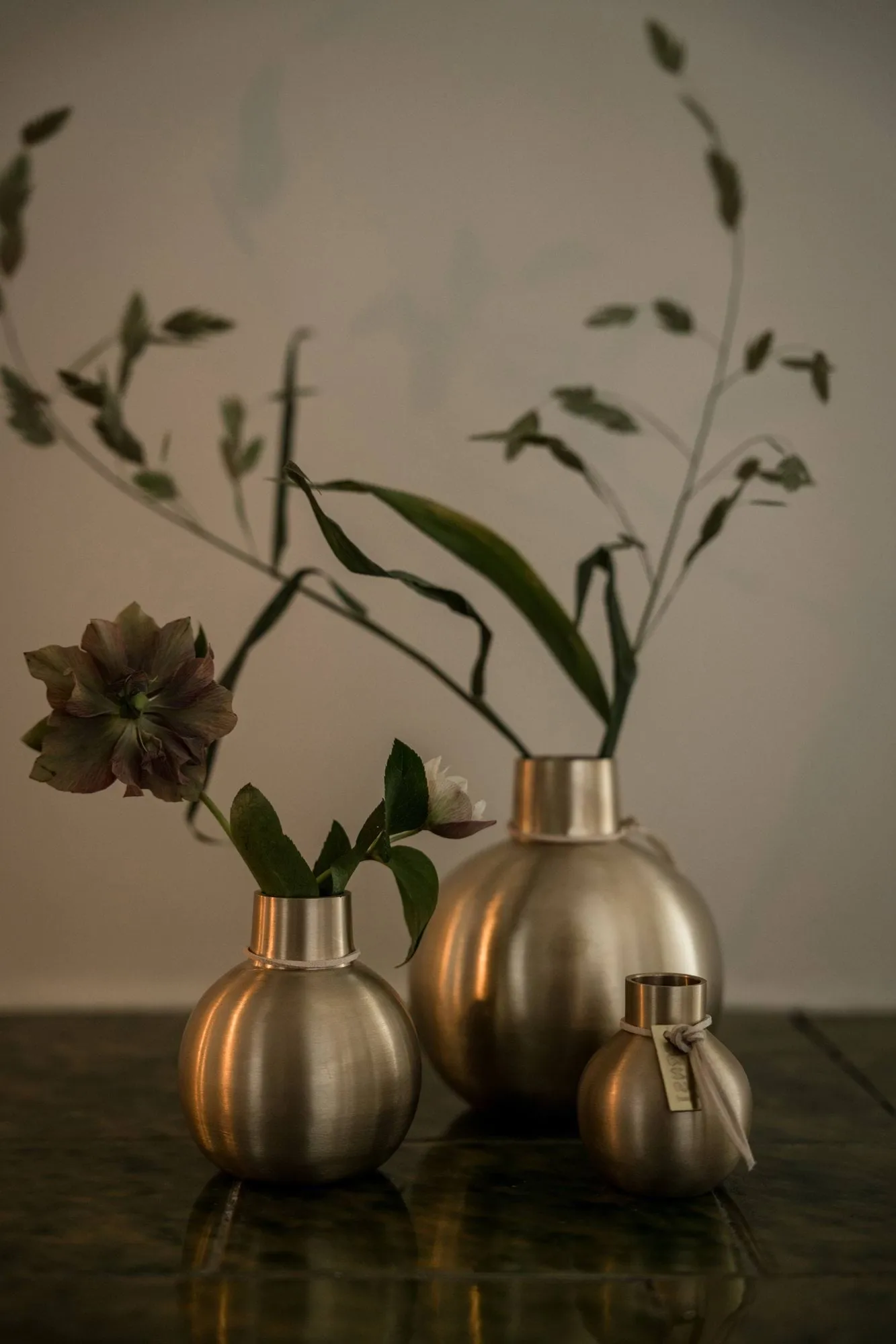 Ernst brass vase, Ø5.5x7 cm ERNST