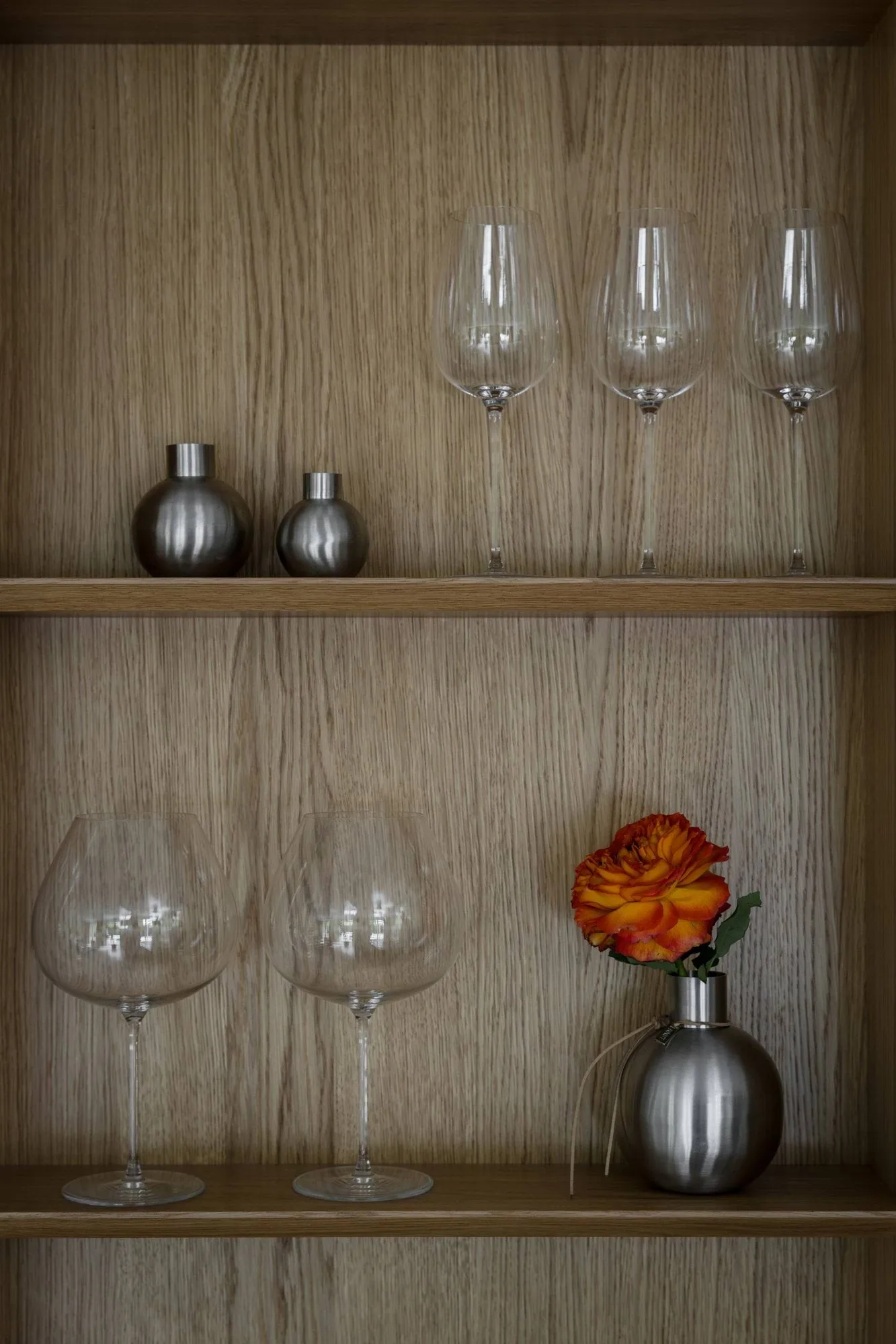 Ernst brushed steel vase, Ø7.5x9.5 cm ERNST