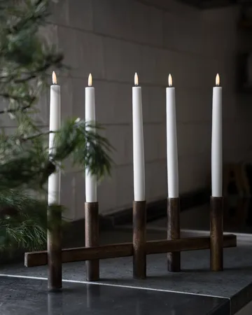 Ernst candle holder, 5 candles - Dark wood - ERNST