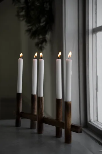 Ernst candle holder, 5 candles - Dark wood - ERNST