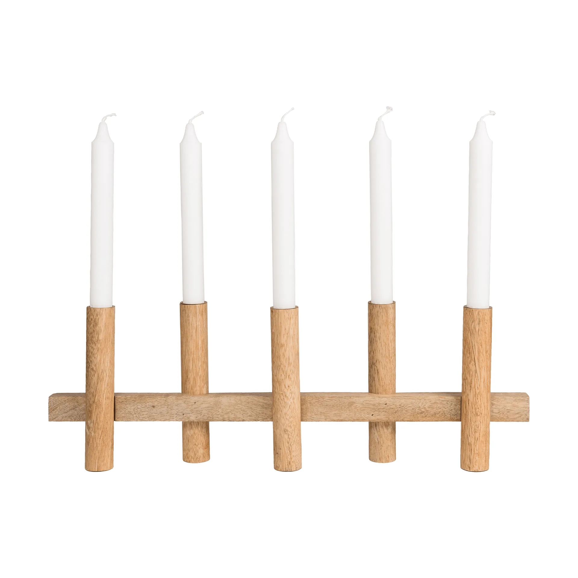 Ernst candle holder, 5 candles, Light wood ERNST