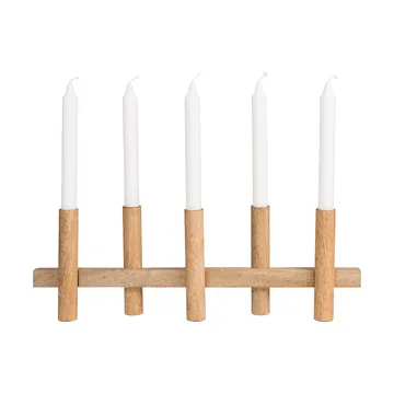 Ernst candle holder, 5 candles - Light wood - ERNST