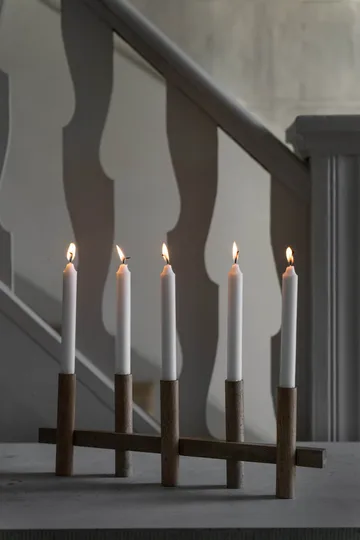 Ernst candle holder, 5 candles - Light wood - ERNST
