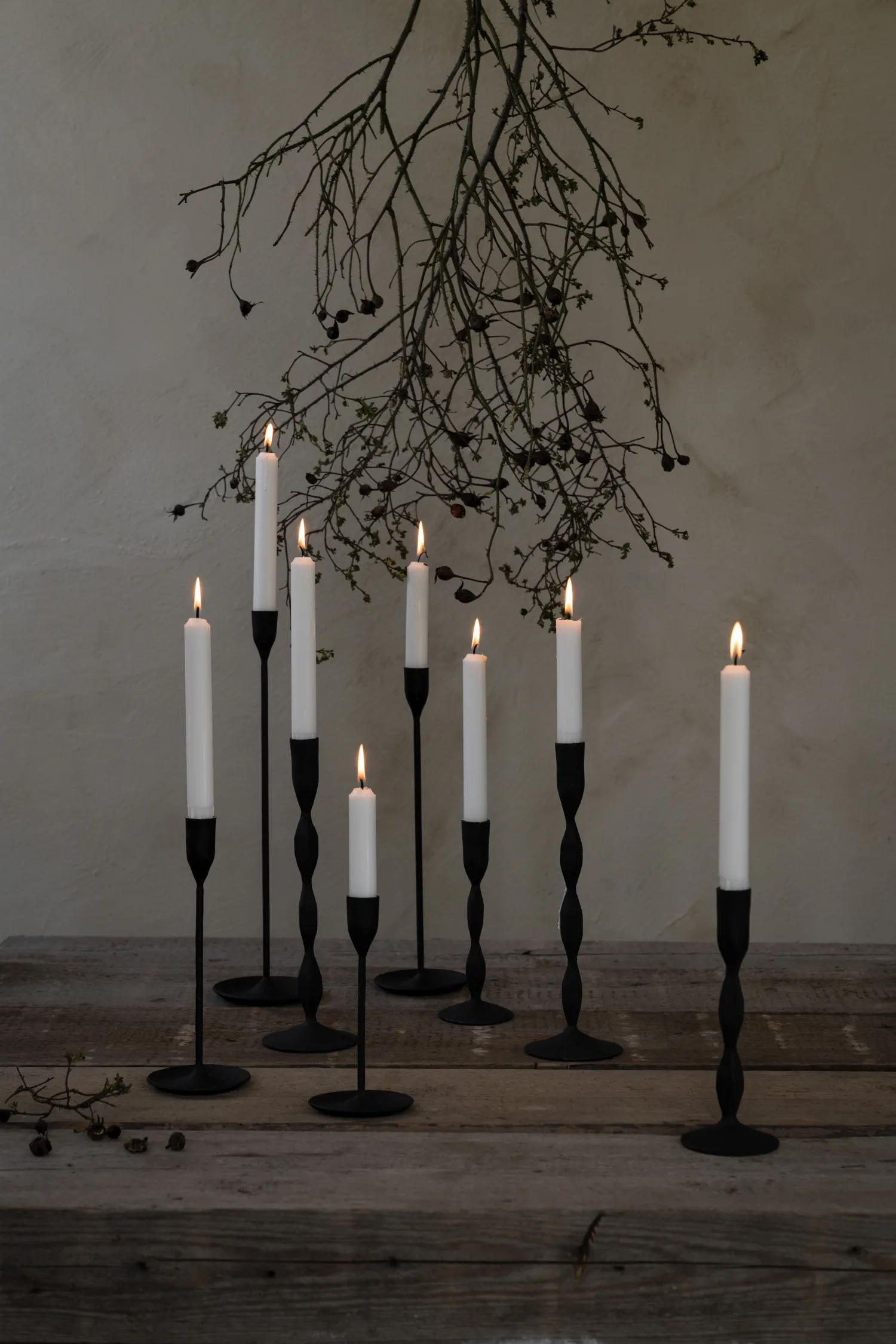 Ernst candle holder black metal, 33.5 cm ERNST