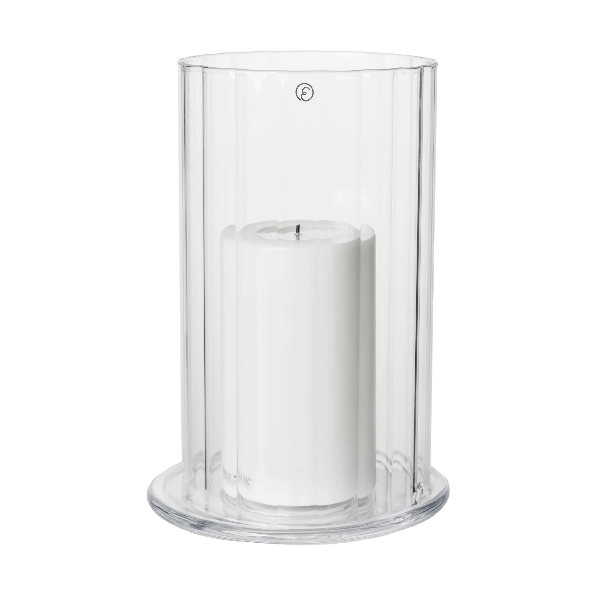 Ernst candle holder for pillar candle, Glass, Ø15x21 cm ERNST
