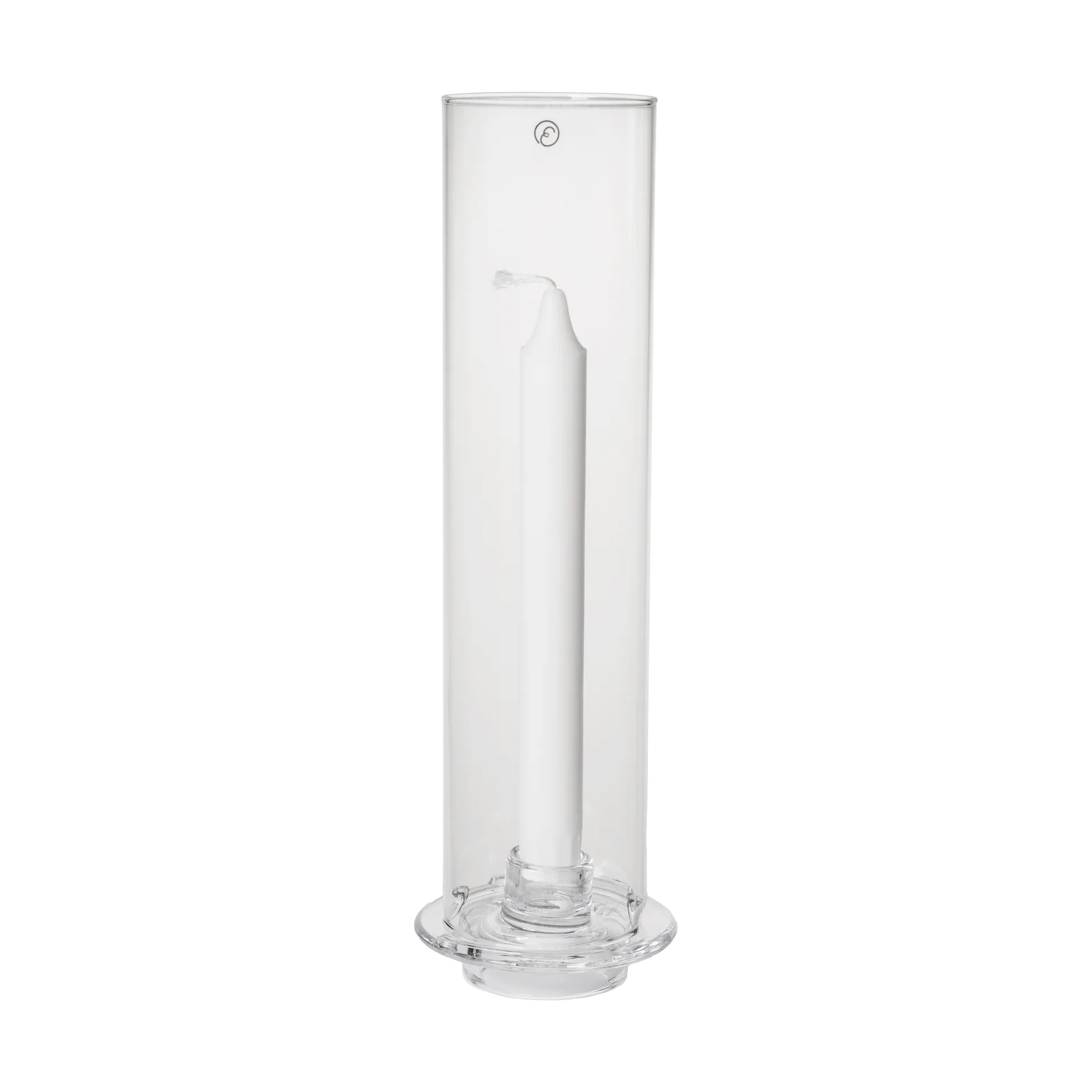 Ernst candle holder for taper candles, Glass, Ø9x27.5 cm ERNST