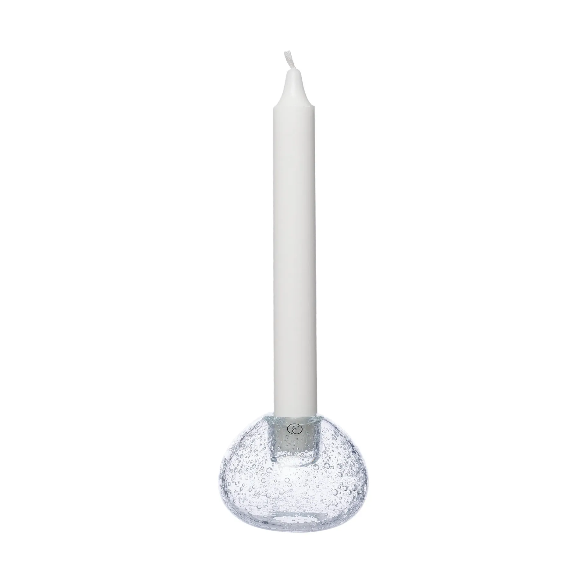 Ernst candle holder glass Ø7.5 cm, Bubbles ERNST