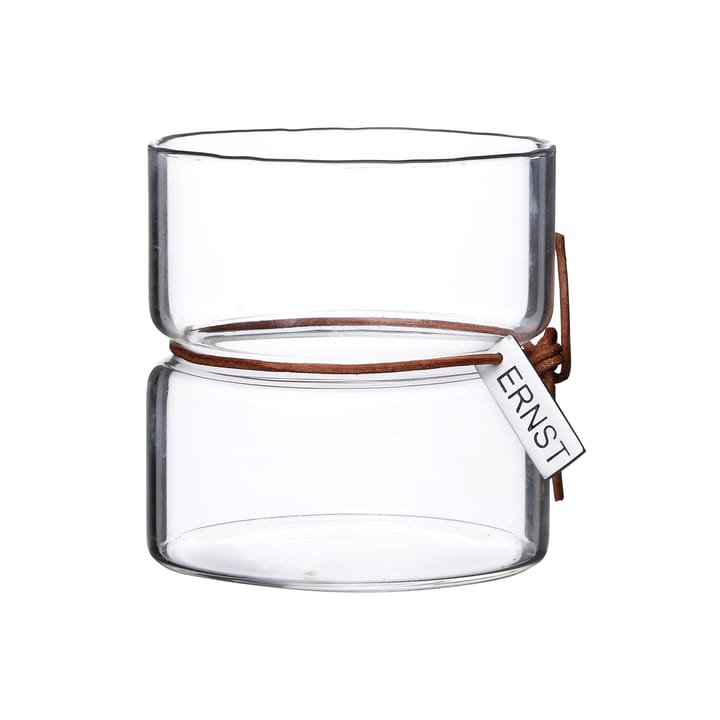 Ernst candle holder H8.5cm Ø8cm - clear - ERNST