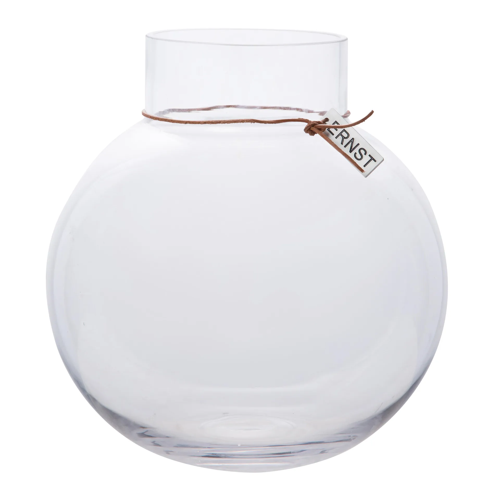 Ernst candle holder round H10cm Ø9cm, clear ERNST