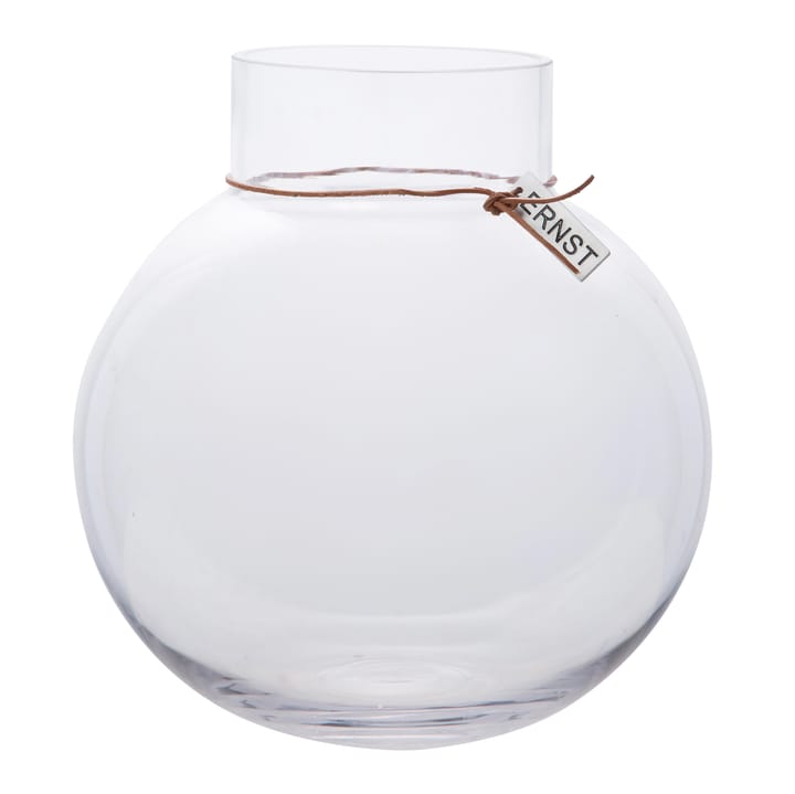 Ernst candle holder round H10cm Ø9cm - clear - ERNST