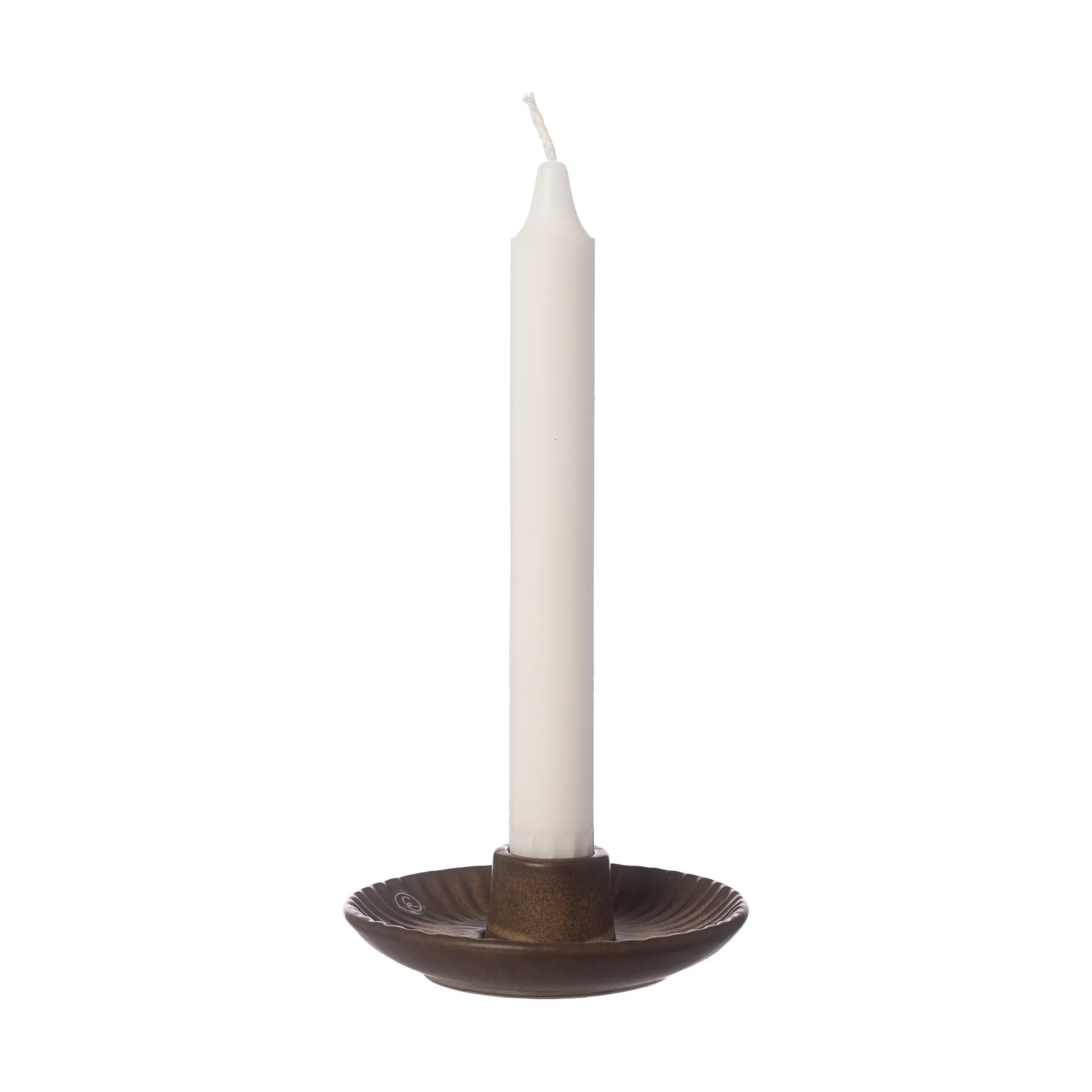Ernst candleholder Ø10.5x3.5 cm, Brown-beige ERNST
