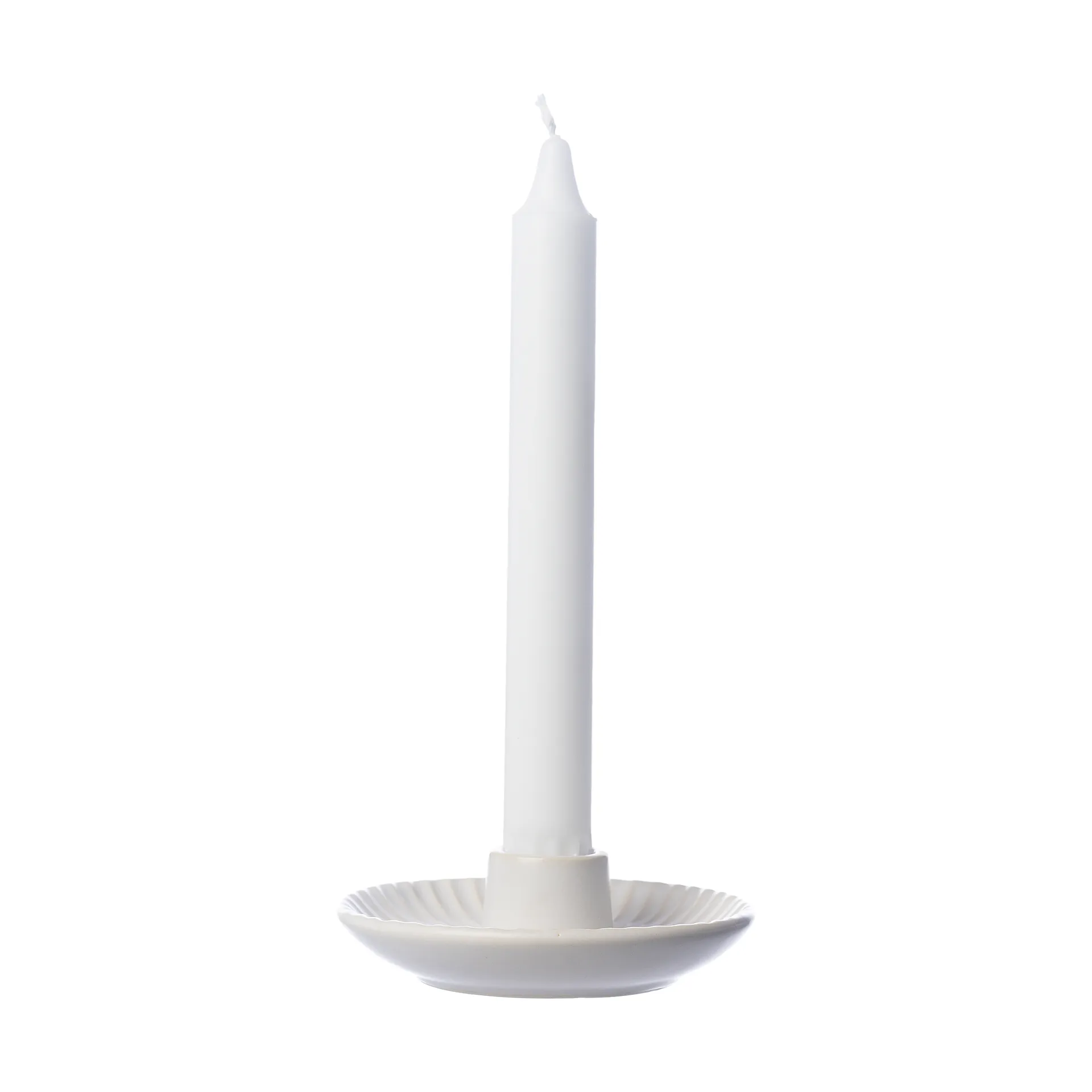 Ernst candleholder Ø10.5x3.5 cm, White ERNST