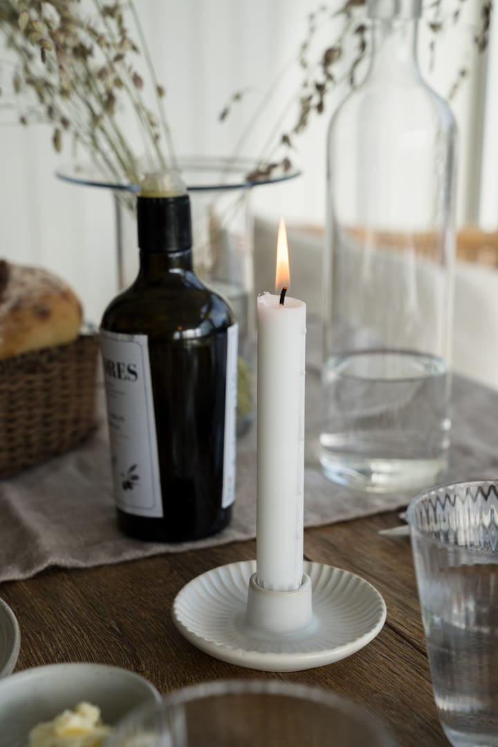 Ernst candleholder Ø10.5x3.5 cm, White ERNST