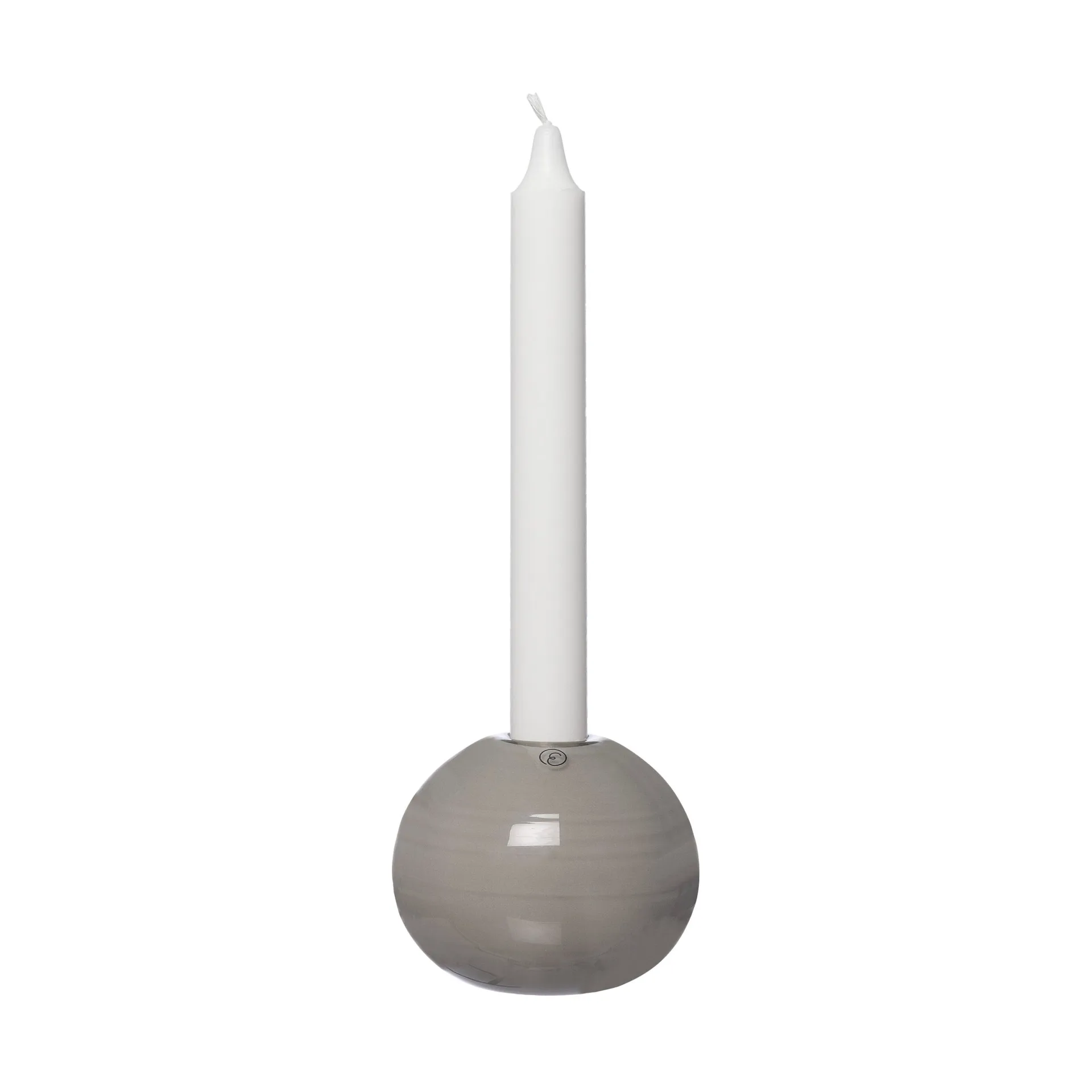 Ernst candlestick glass Ø9 cm, Grey ERNST