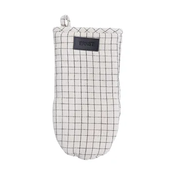 Ernst checkered oven mitt - Checkered nature-black - ERNST