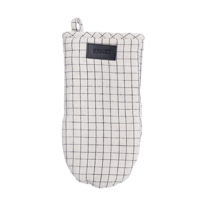 Ernst checkered oven mitt - Checkered nature-black - ERNST