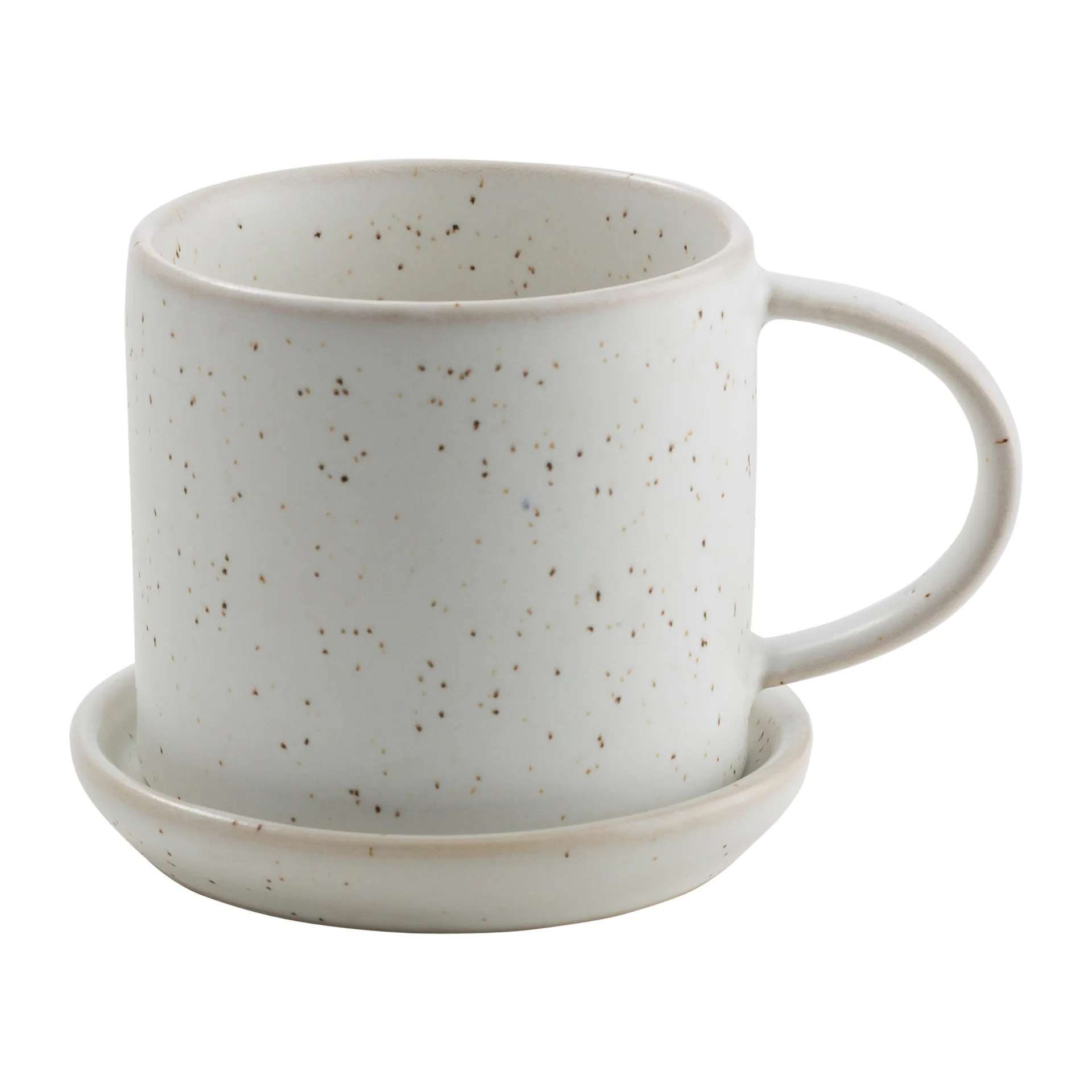 Ernst cup with saucer 7 cm, White-speckled ERNST