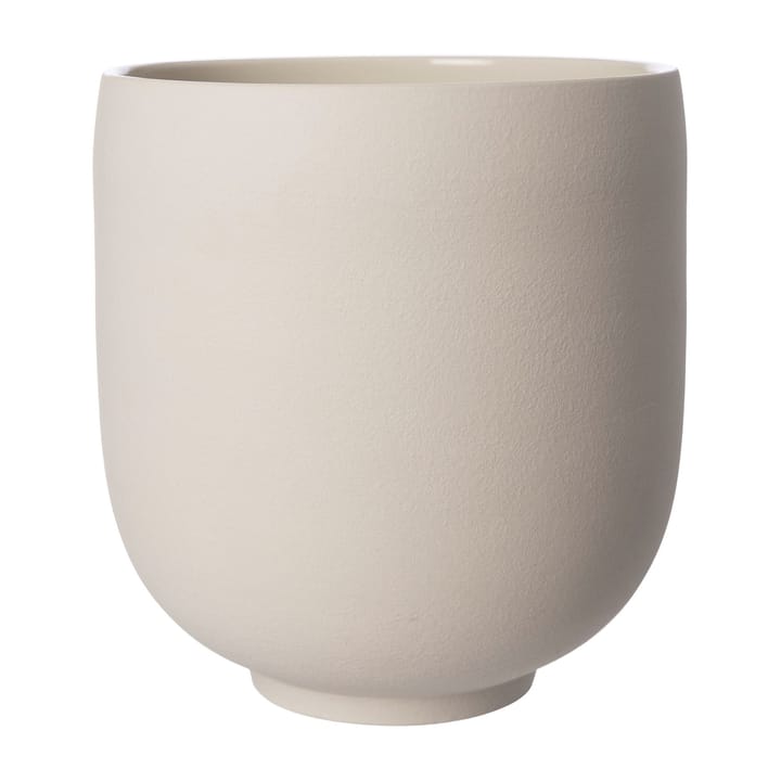 Ernst flower pot on foot natural white - H28 cm Ø26 cm - ERNST