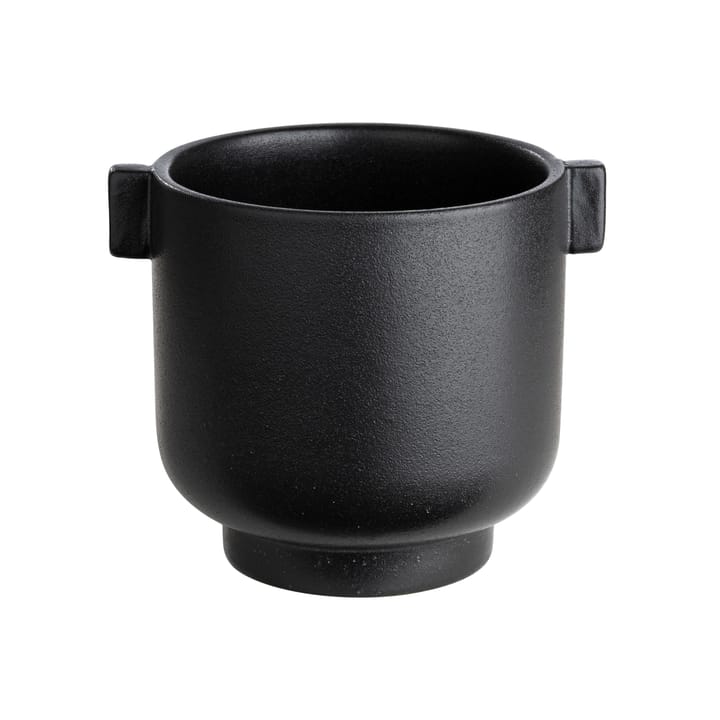 Ernst flower pot with handle black, h14 cm Ø14 cm ERNST