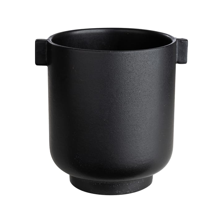 Ernst flower pot with handle black, h18 cm Ø15 cm ERNST