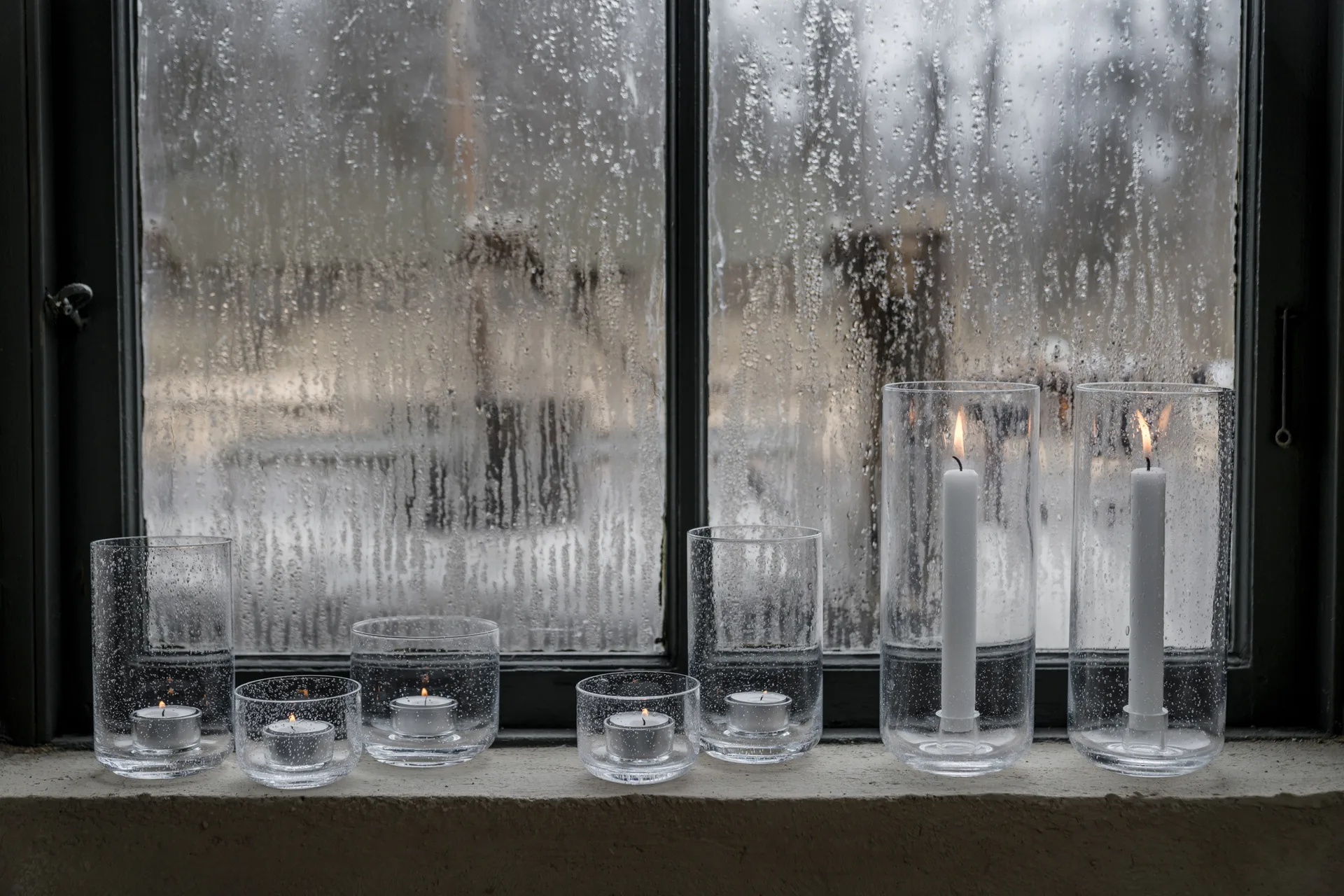 Ernst glass candlestick, Ø11x25 cm ERNST