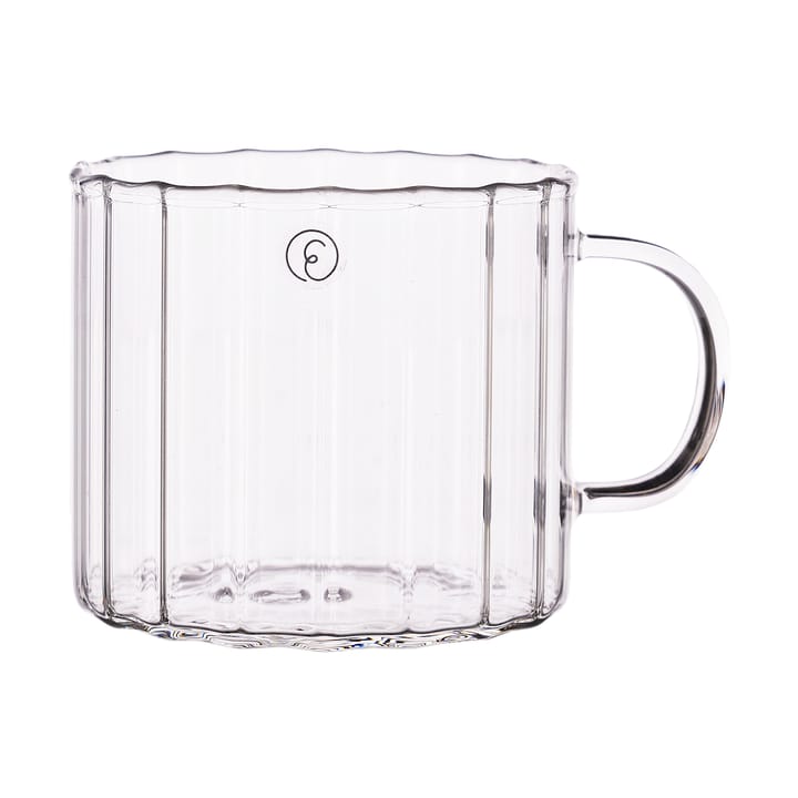 Ernst glass mug ribbed Ø8 cm - Clear - ERNST