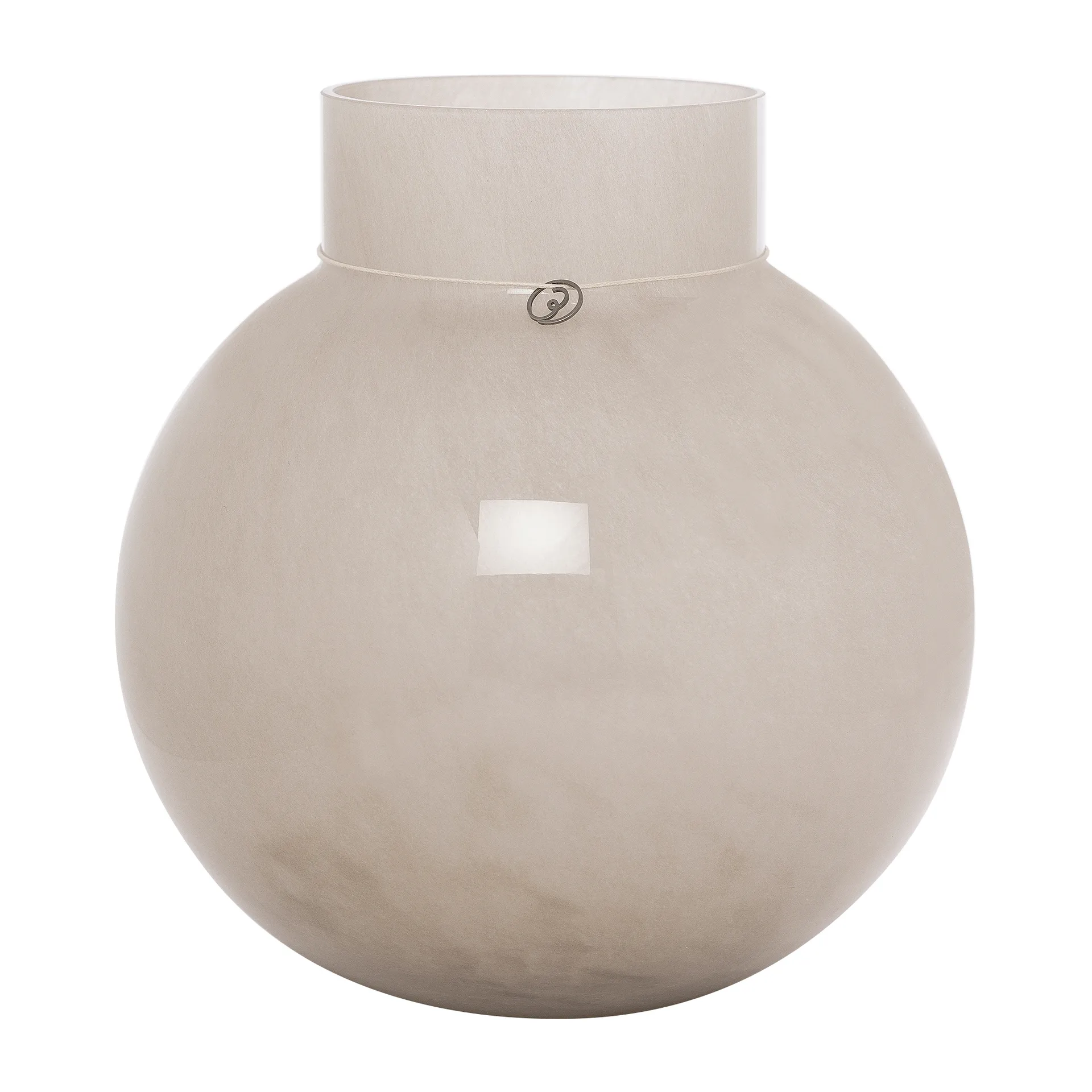 Ernst glass vase round beige, H25 cm Ø24 cm ERNST