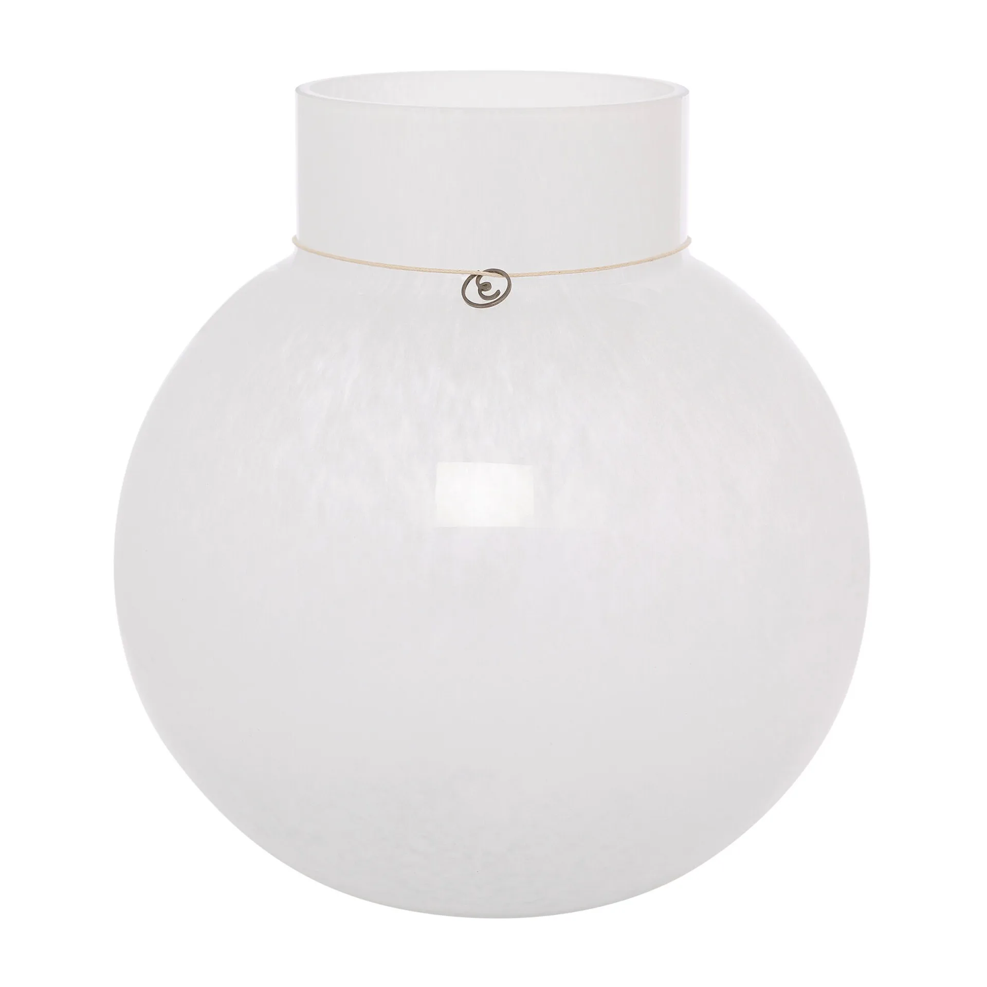 Ernst glass vase round white, H25 cm Ø24 cm ERNST