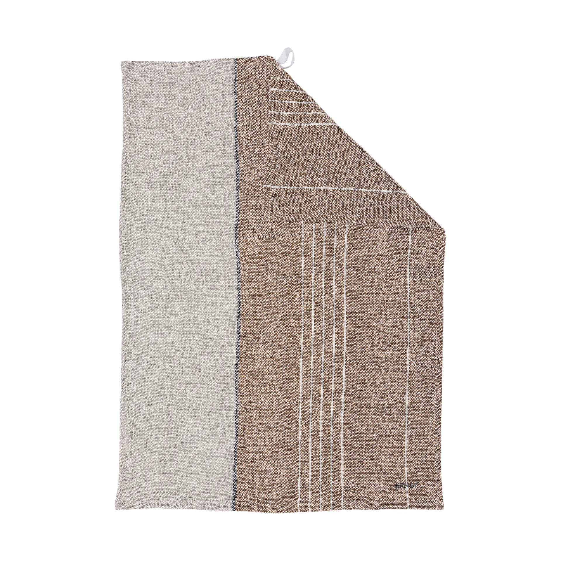 Ernst kitchen towel half linen 47x70 cm, Caramel-natural ERNST